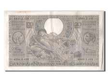 Geldschein, Belgien, 100 Francs-20 Belgas, 1938, 1938-08-13, SS