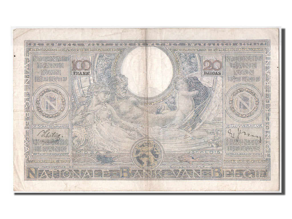 Banknote, Belgium, 100 Francs-20 Belgas, 1939, 1939-08-11, EF(40-45)