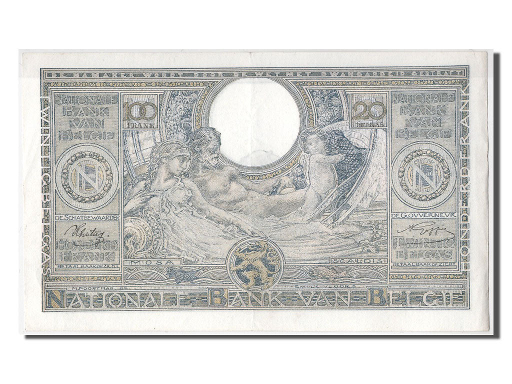 Geldschein, Belgien, 100 Francs-20 Belgas, 1943, 1943-07-14, VZ
