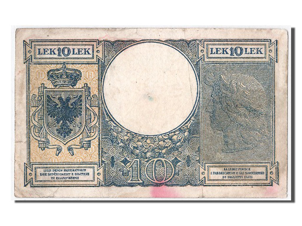 Banconote, Albania, 10 Lek, MB+