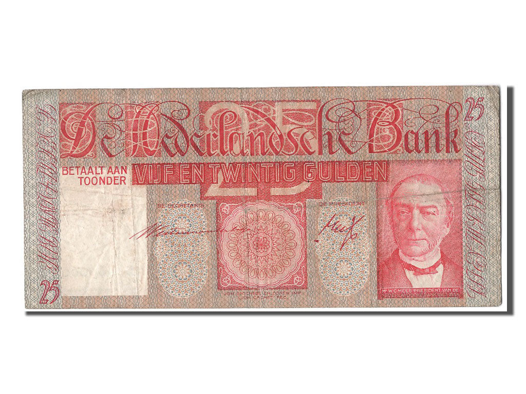 Netherlands, 25 Gulden, 1935, 1935-06-26, VF(30-35), BN 089060