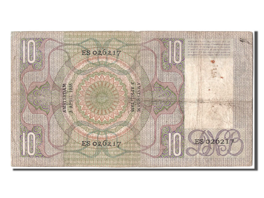 Banknote, Netherlands, 10 Gulden, 1935, 1935-04-03, VF(30-35)