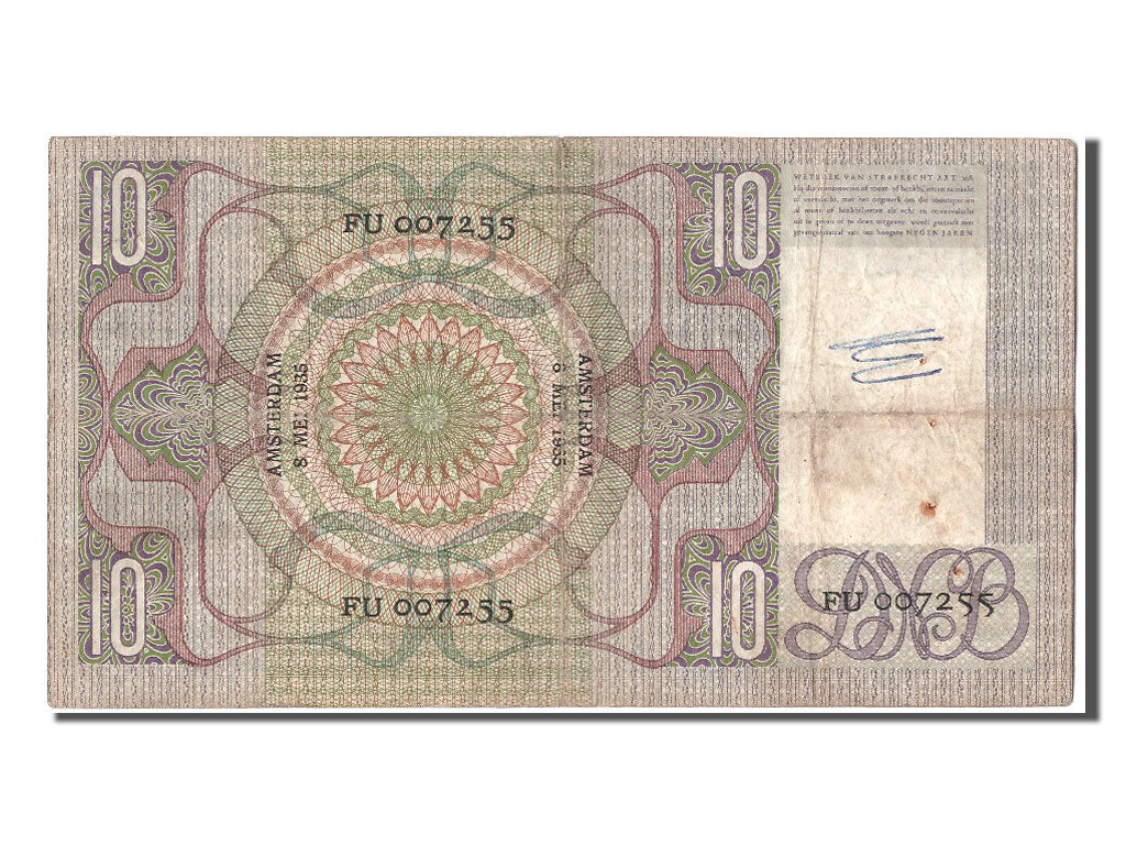 Banconote, Paesi Bassi, 10 Gulden, 1935, 1935-05-06, MB+