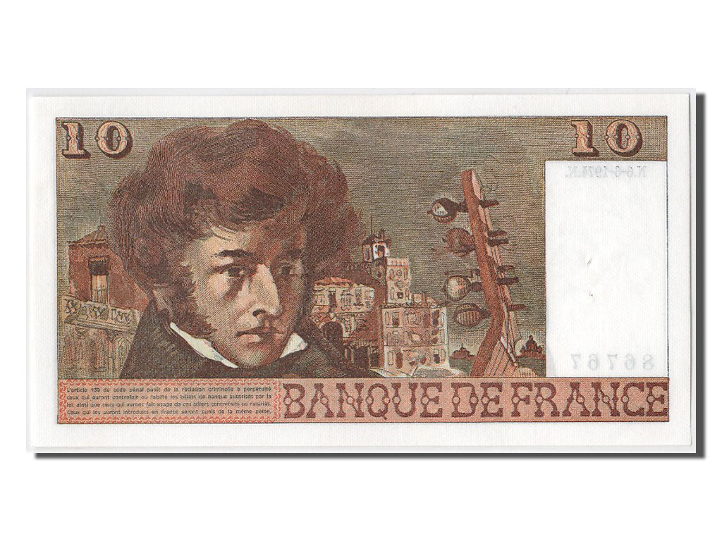 Biljet, Frankrijk, 10 Francs, 10 F 1972-1978 ''Berlioz'', 1974, 1974-06-06, SPL
