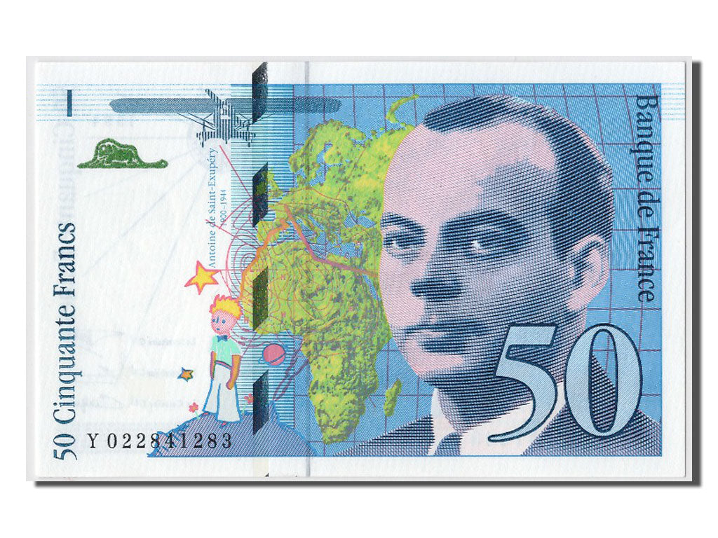 France, 50 Francs, 50 F 1992-1999 ''St Exupéry'', 1994, KM #157Aa, UNC(65-70), Y