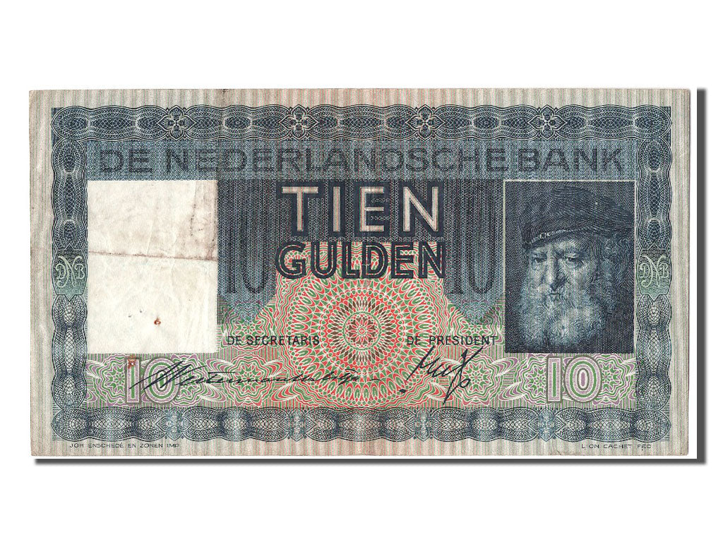 Biljet, Nederland, 10 Gulden, 1936, 1936-08-10, TB+
