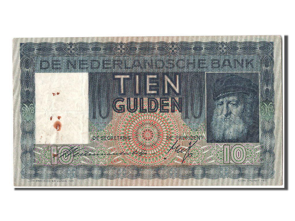 Netherlands, 10 Gulden, 1937, KM #49, 1937-04-08, VF(30-35), LJ 064620