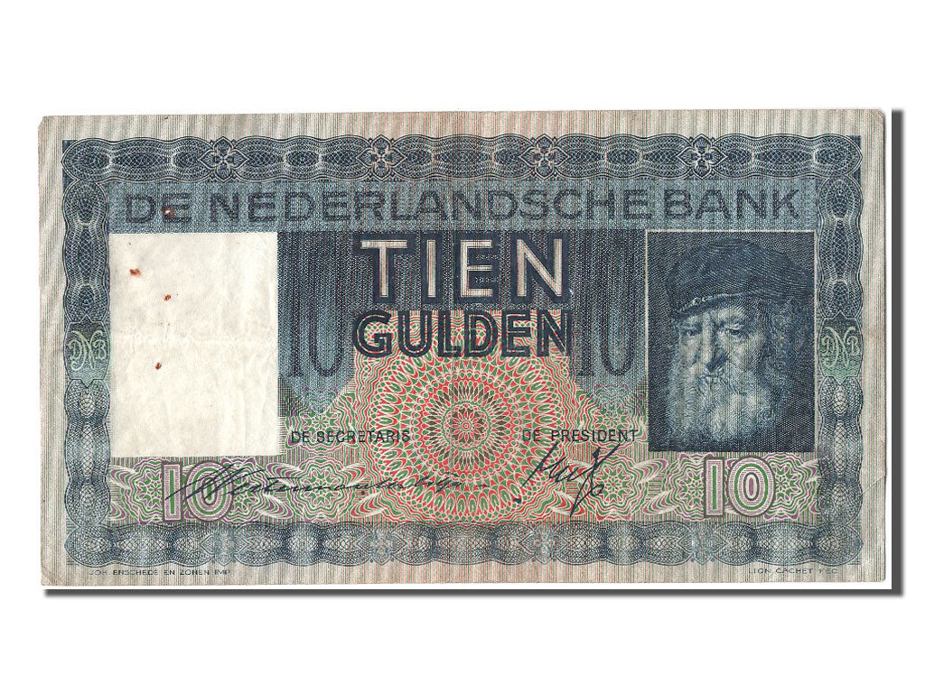 Geldschein, Niederlande, 10 Gulden, 1937, 1937-04-13, SS