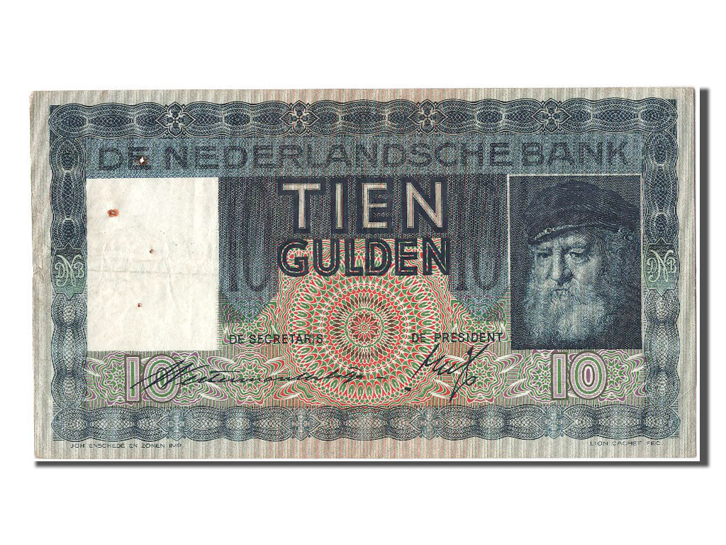Banconote, Paesi Bassi, 10 Gulden, 1937, 1937-04-15, BB