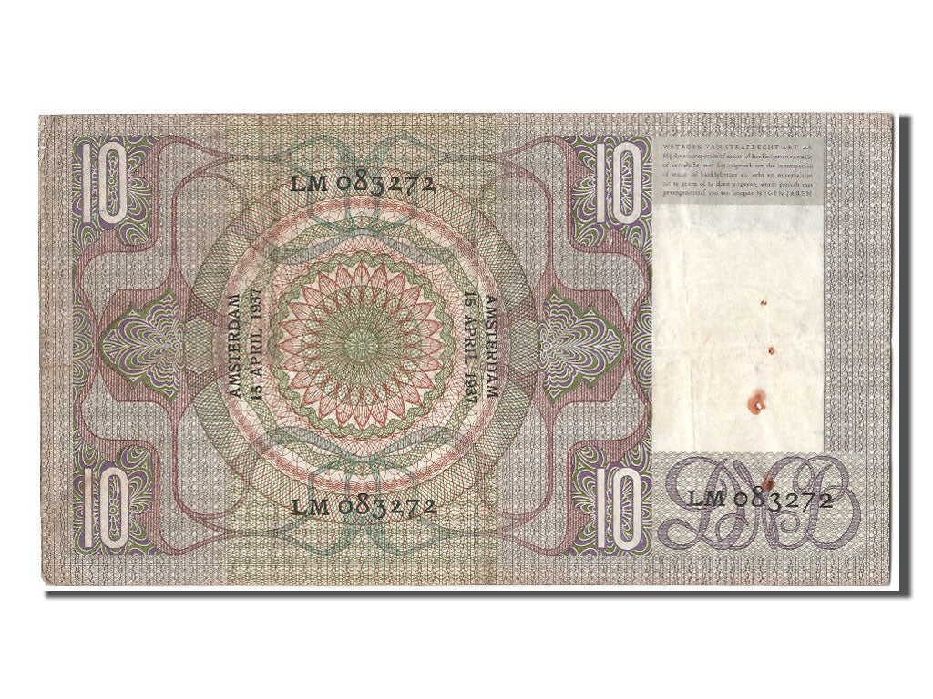 Banknote, Netherlands, 10 Gulden, 1937, 1937-04-15, EF(40-45)