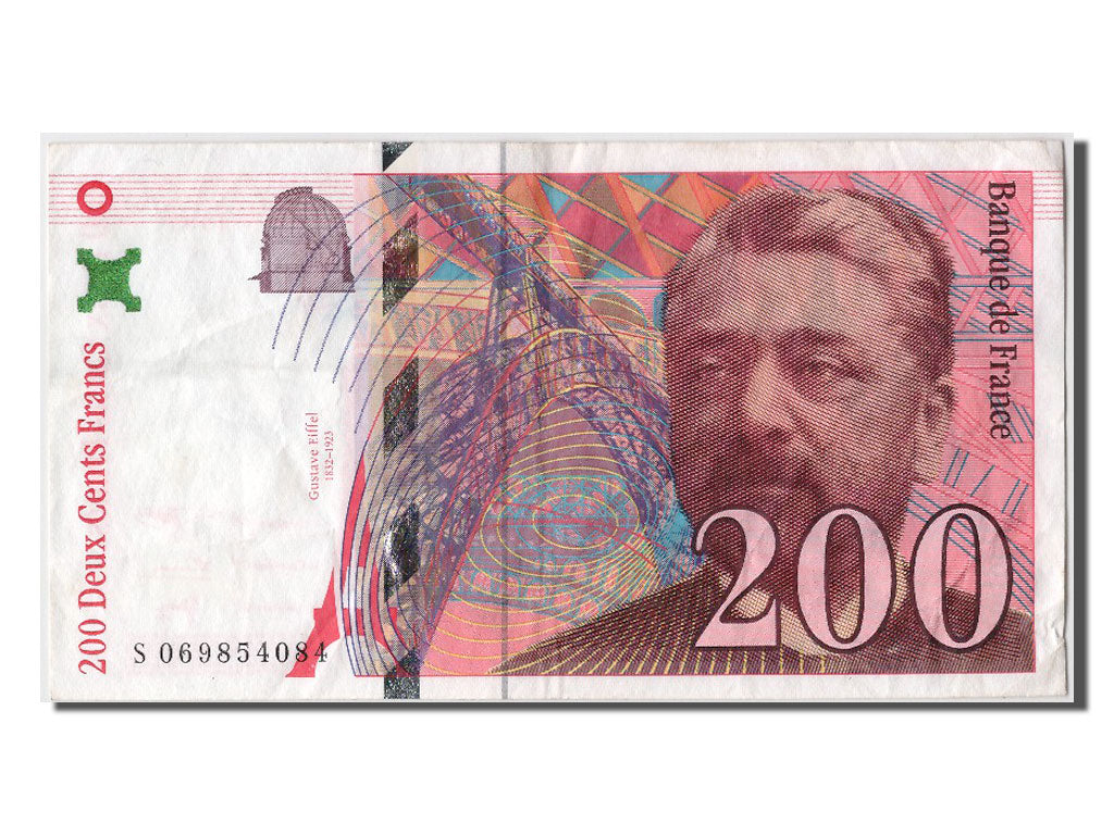 Banknote, France, 200 Francs, 200 F 1995-1999 ''Eiffel'', 1997, AU(50-53)