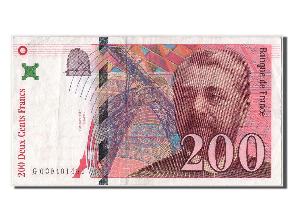 France, 200 Francs, 200 F 1995-1999 ''Eiffel'', 1996, KM #159b, EF(40-45),...