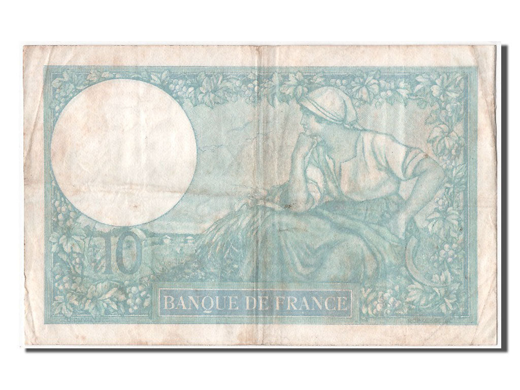 Billete, Francia, 10 Francs, 10 F 1916-1942 ''Minerve'', 1939, 1939-09-14, BC+