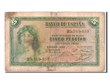 Banknote, Spain, 5 Pesetas, 1935, F(12-15)