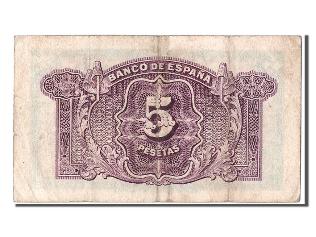 Banconote, Spagna, 5 Pesetas, 1935, BB