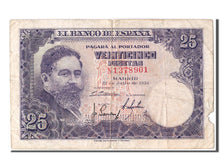 Banknote, Spain, 25 Pesetas, 1954, 1954-07-22, VF(20-25)
