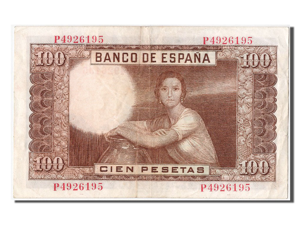 Banknote, Spain, 100 Pesetas, 1953, 1953-04-07, AU(55-58)