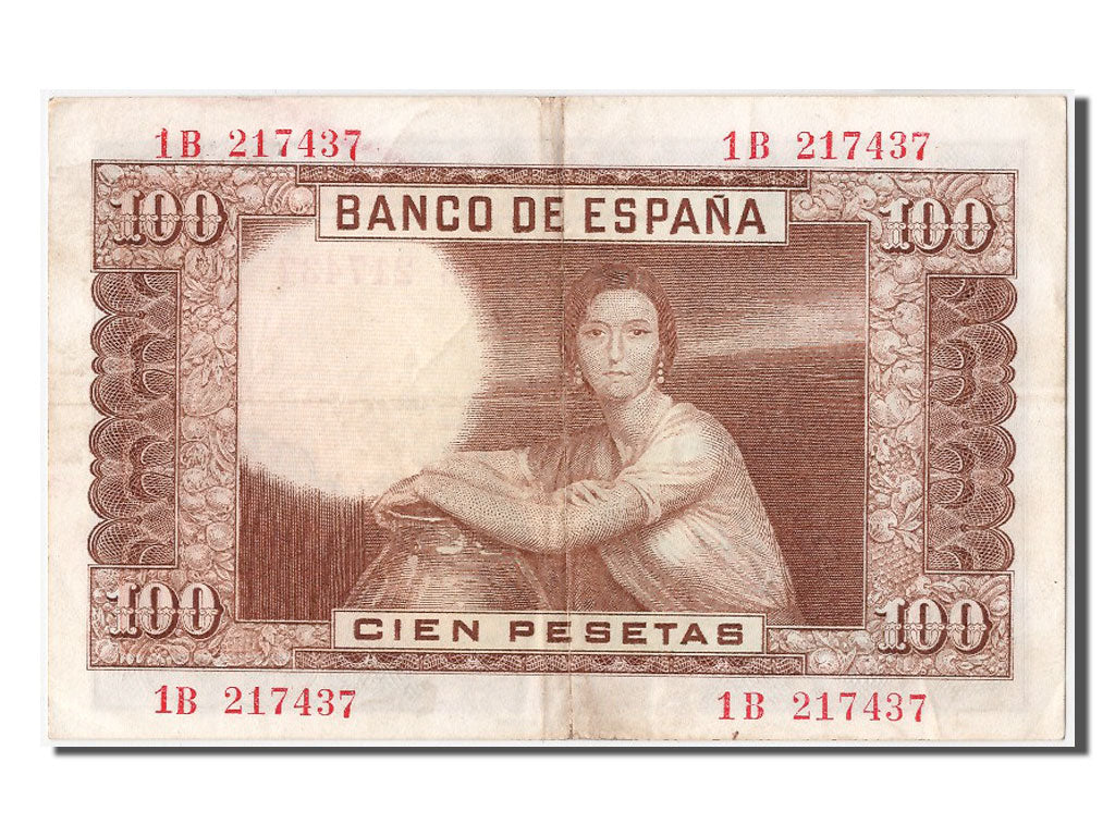 Banknote, Spain, 100 Pesetas, 1953, 1953-04-07, AU(55-58)