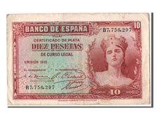 Banknot, Hiszpania, 10 Pesetas, 1935, EF(40-45)