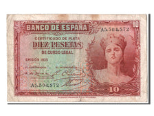 Banconote, Spagna, 10 Pesetas, 1935, MB+