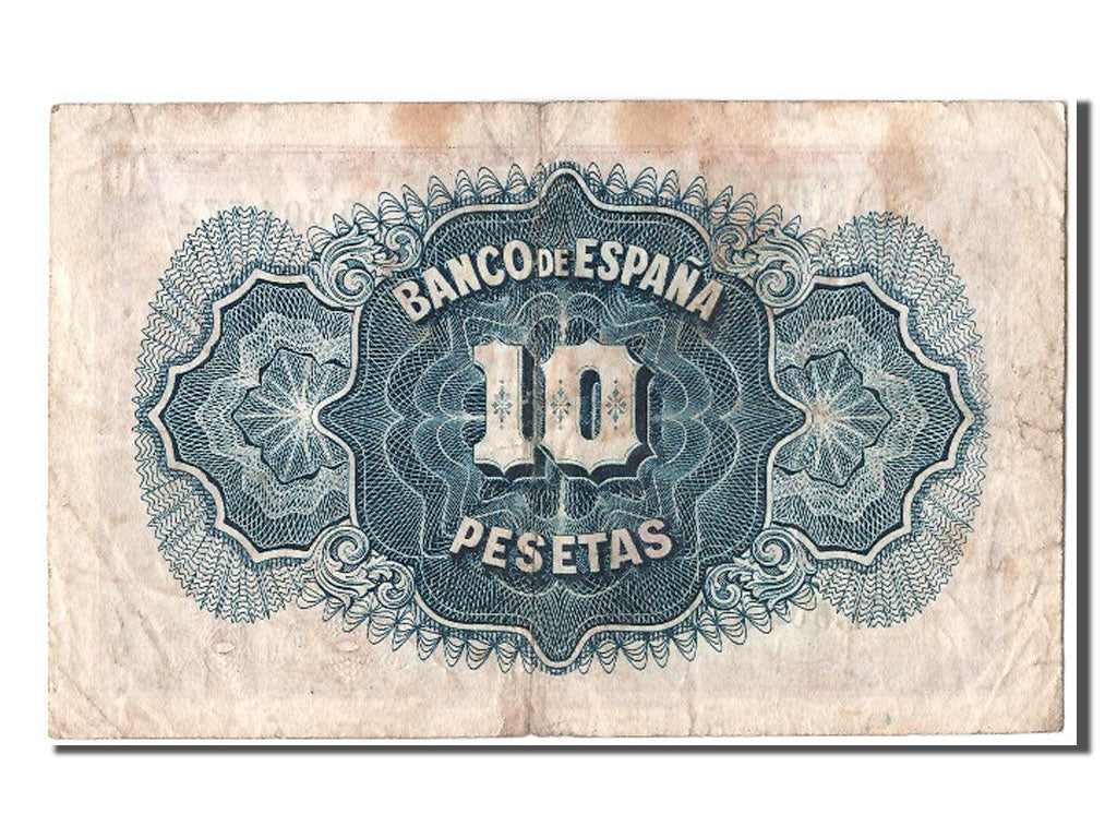 Banconote, Spagna, 10 Pesetas, 1935, MB+