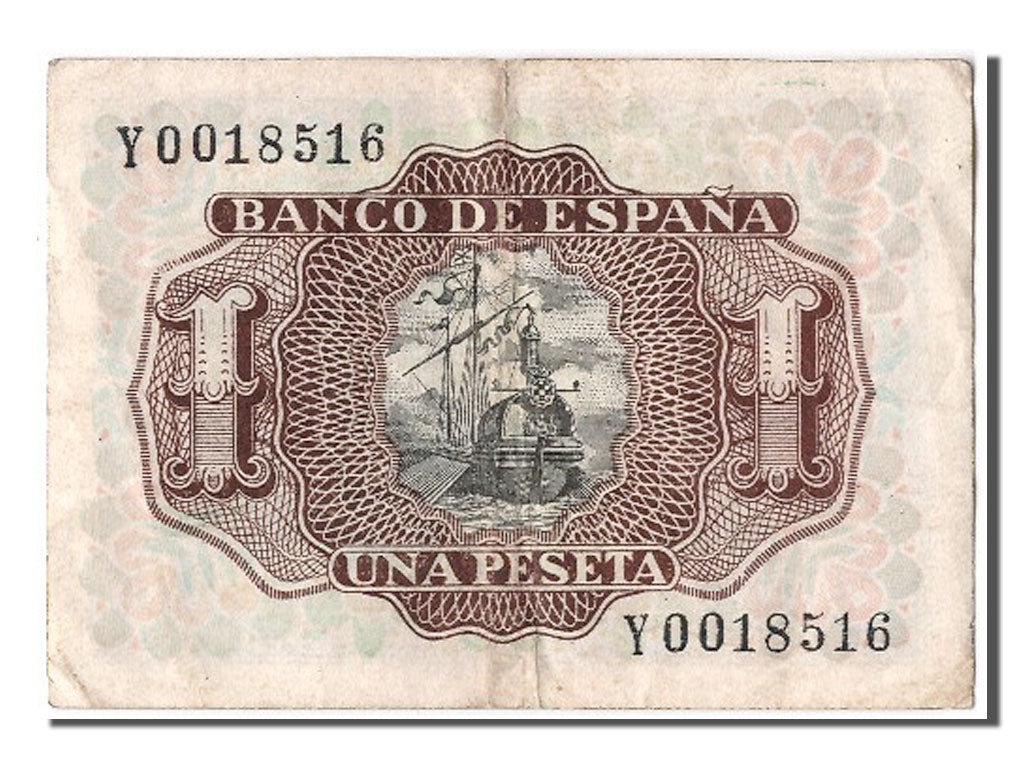 Banknote, Spain, 1 Peseta, 1953, 1953-07-22, EF(40-45)