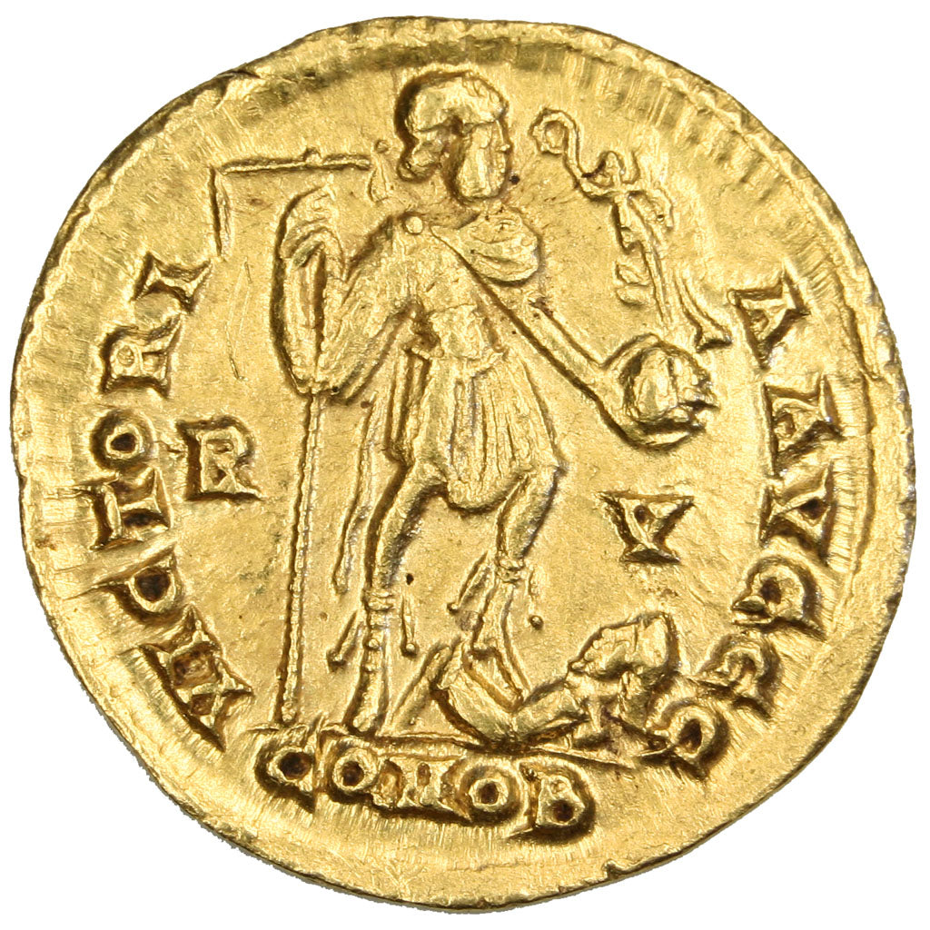 Honorius, Solidus, Ravenna, AU(55-58), Gold, RIC #1287, 4.46