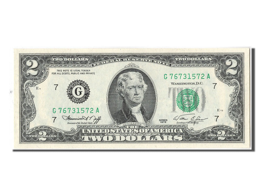 United States, Two Dollars, 1976, KM #1633, UNC(65-70), G76731572A