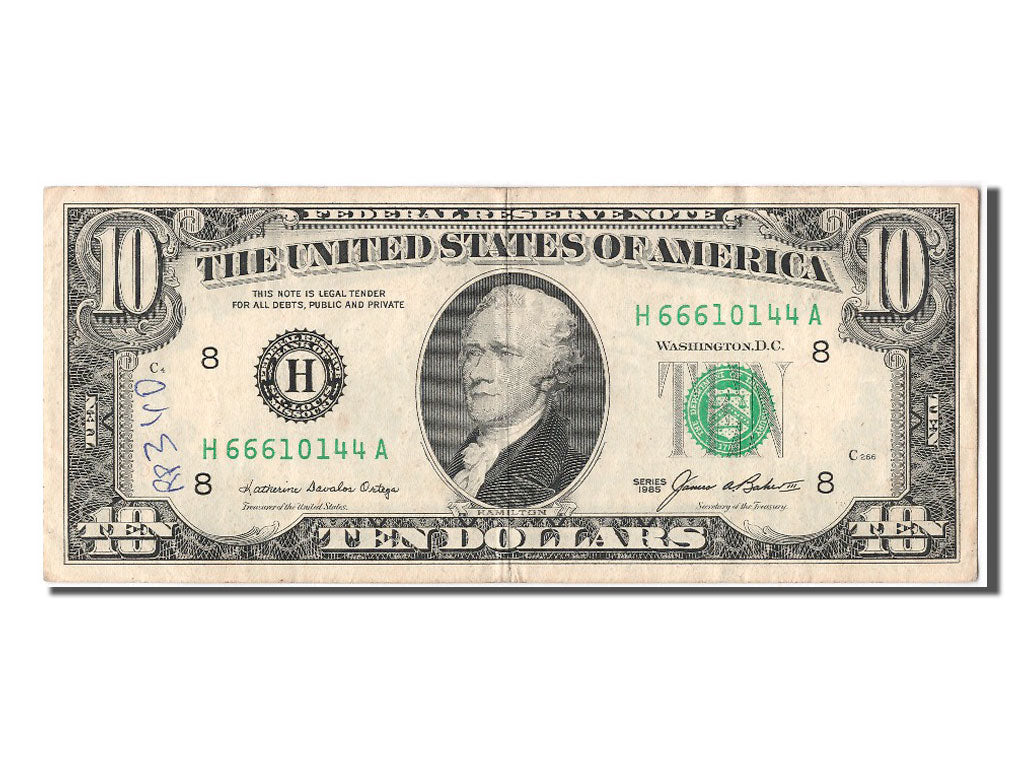 Stati Uniti, Ten Dollars, 1985, SPL-