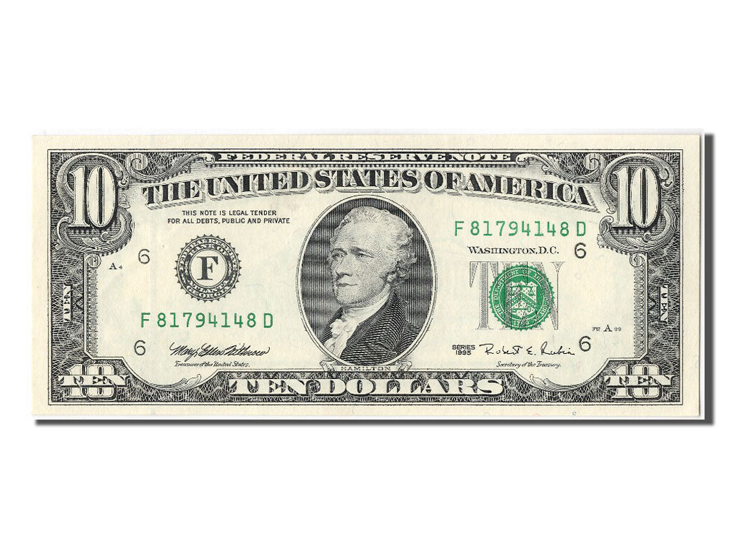 United States, Ten Dollars, 1995, KM #4113, UNC(63), F81794148D