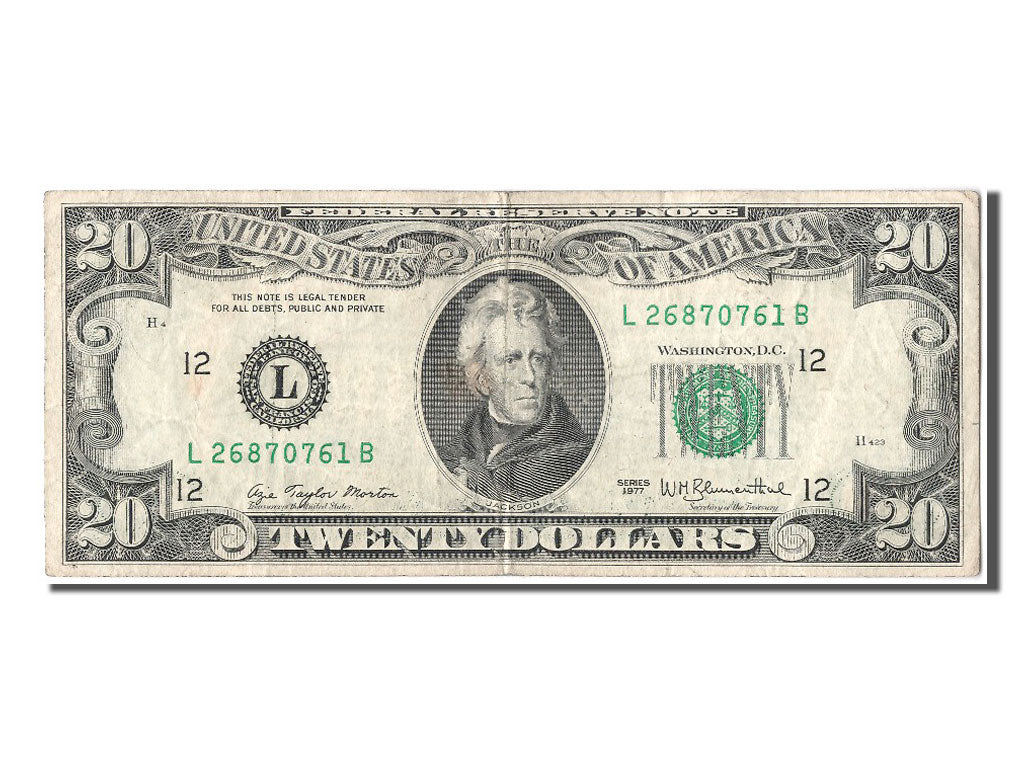 United States, Twenty Dollars, 1977, KM #2522, EF(40-45), L26870761B