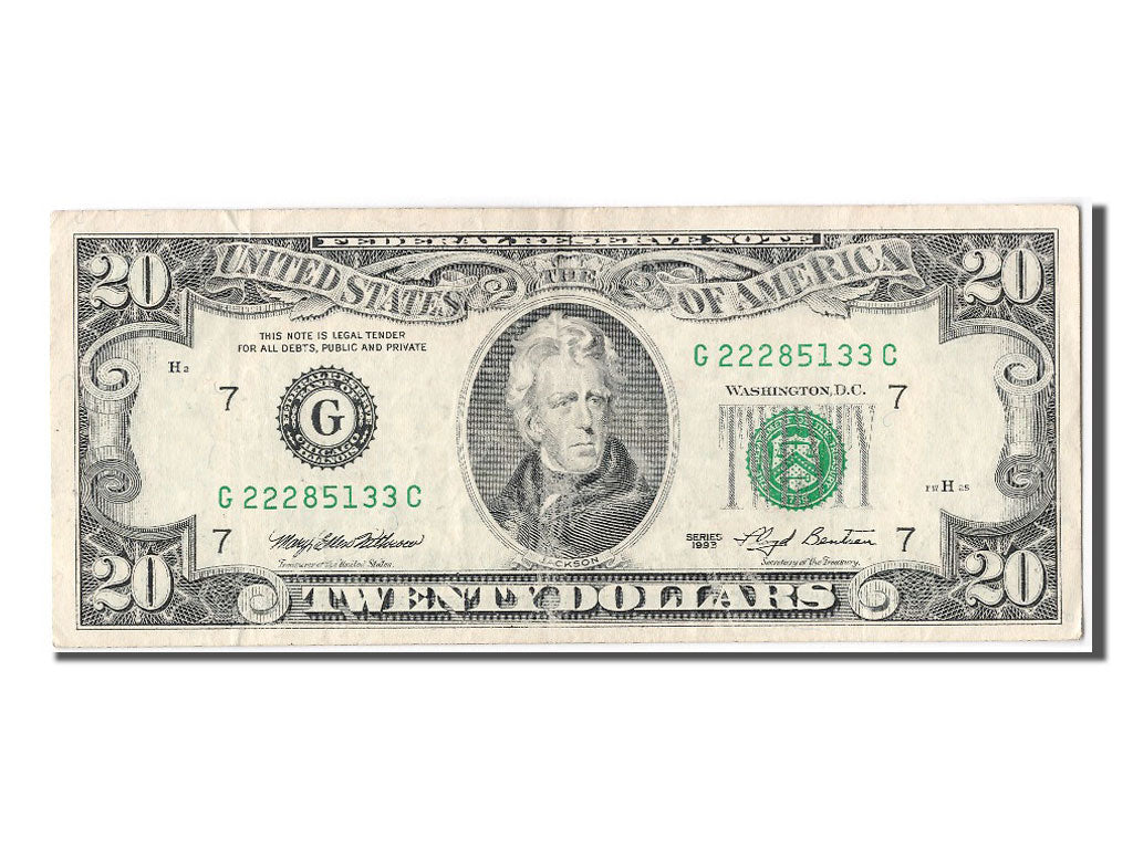 United States, Twenty Dollars, 1993, KM #4054, EF(40-45), G22285133C