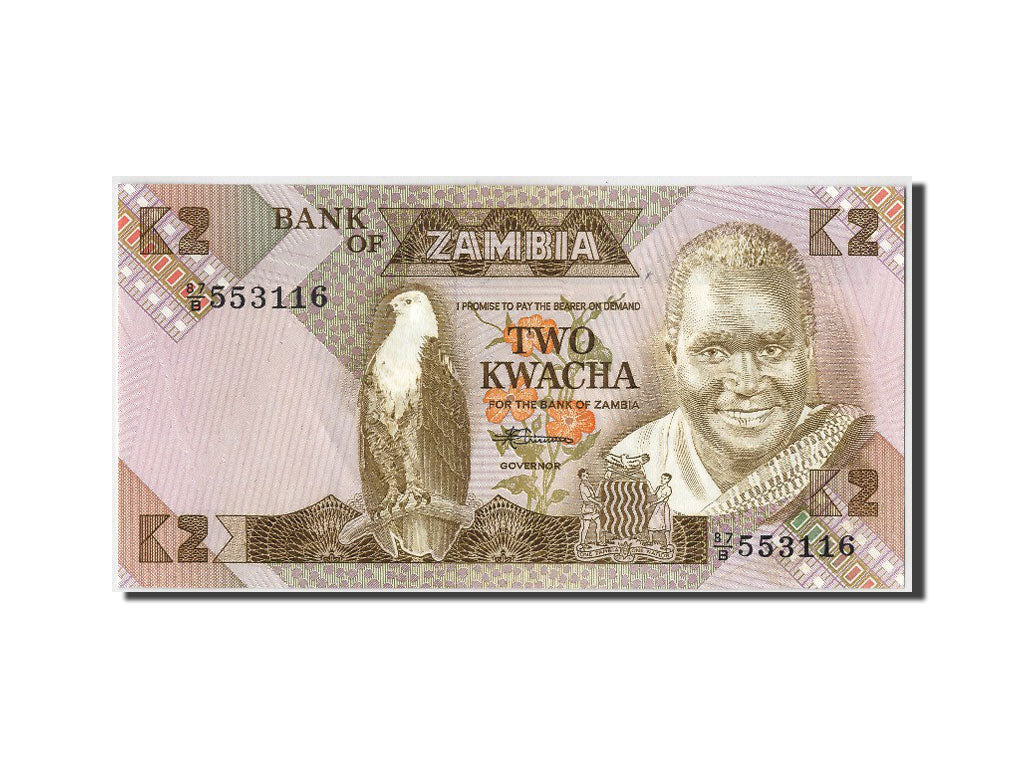 Billete, 2 Kwacha, Zambia, UNC