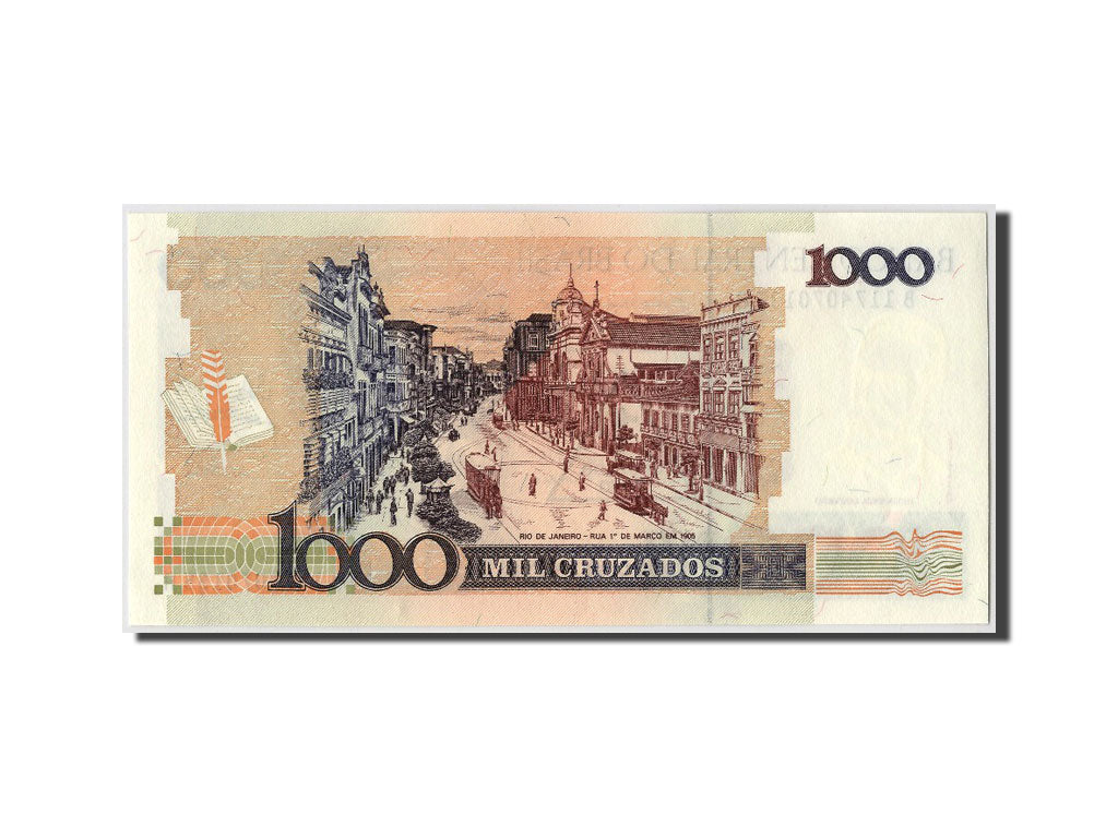Banknote, Brazil, 1 Cruzado Novo on 1000 Cruzados, UNC(65-70)