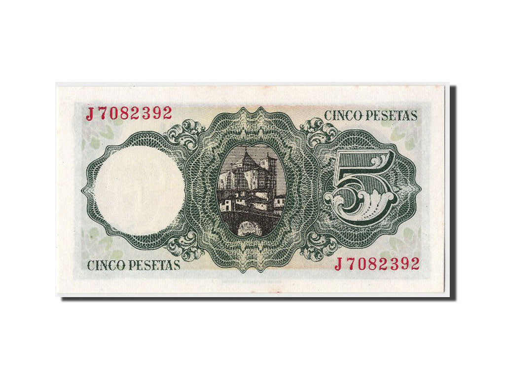 Banknote, Spain, 5 Pesetas, 1951, 1951-08-16, UNC(65-70)