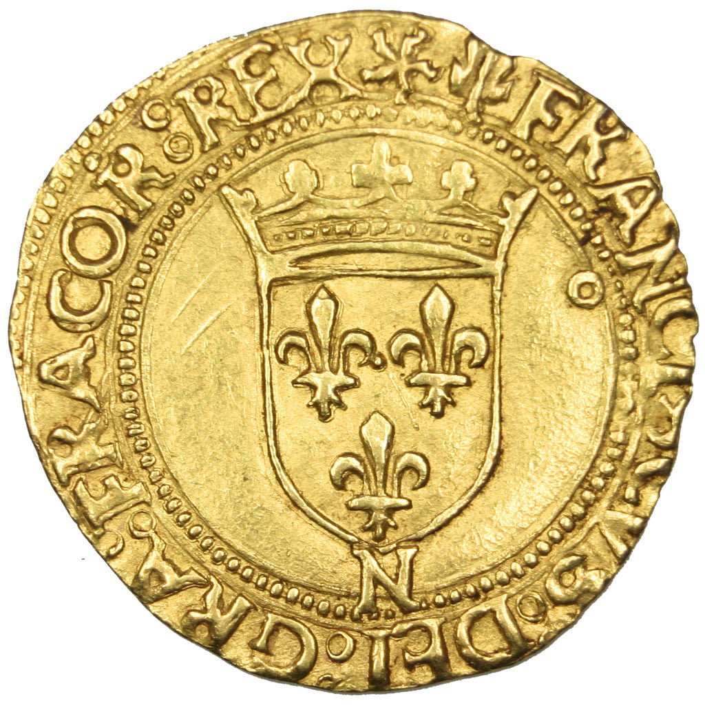 Moneda, Francia, Ecu d'or, Montpellier, MBC+, Oro, Sombart:4878