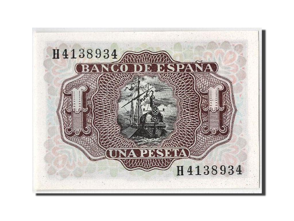 Banknote, Spain, 1 Peseta, 1953, 1953-07-22, UNC(65-70)