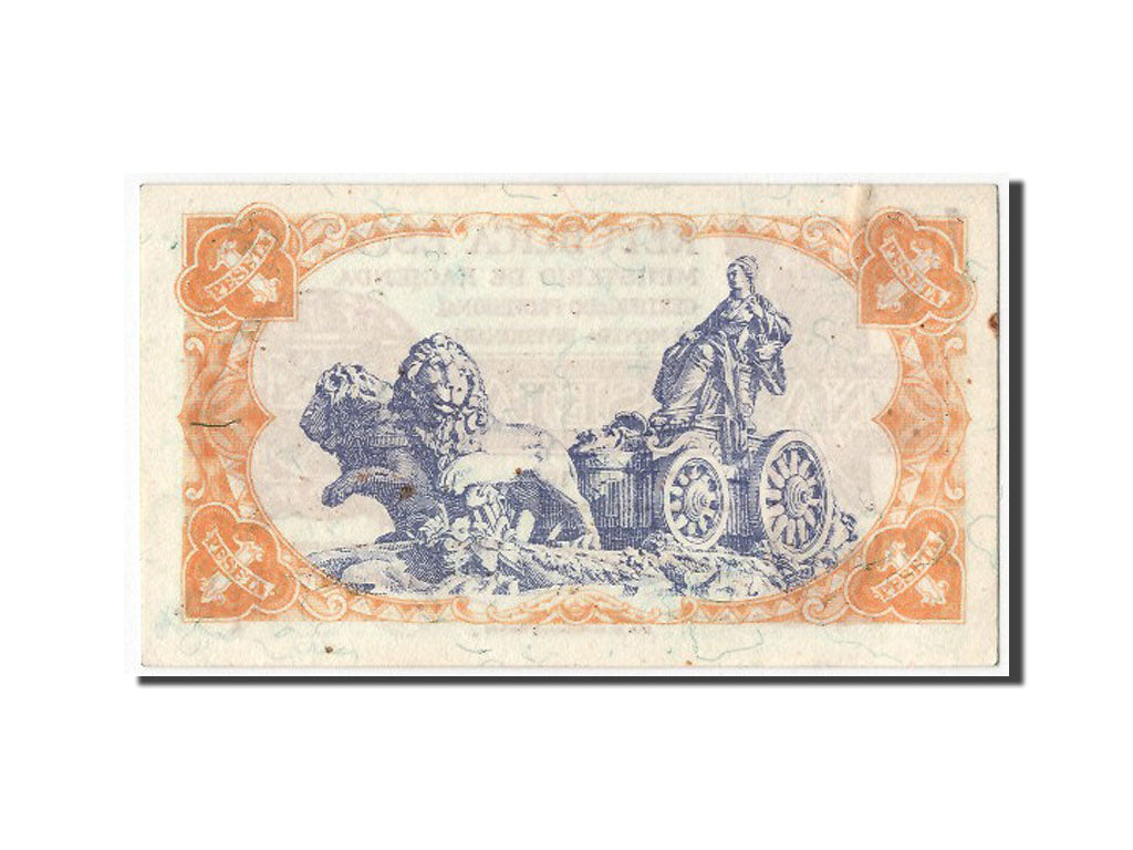 Biljet, Spanje, 1 Peseta, 1937, SPL