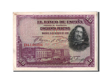 Banknote, Spain, 50 Pesetas, 1928, 1928-08-15, AU(55-58)