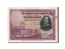 Banknote, Spain, 50 Pesetas, 1928, 1928-08-15, AU(55-58)