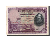 Banknote, Spain, 50 Pesetas, 1928, 1928-08-15, AU(55-58)