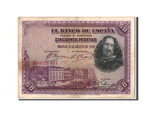 Banknote, Spain, 50 Pesetas, 1928, 1928-08-15, EF(40-45)
