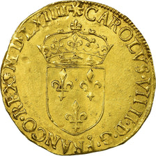 Coin, France, Ecu d'or, 1564, Rouen, AU(55-58), Gold, Sombart:4904