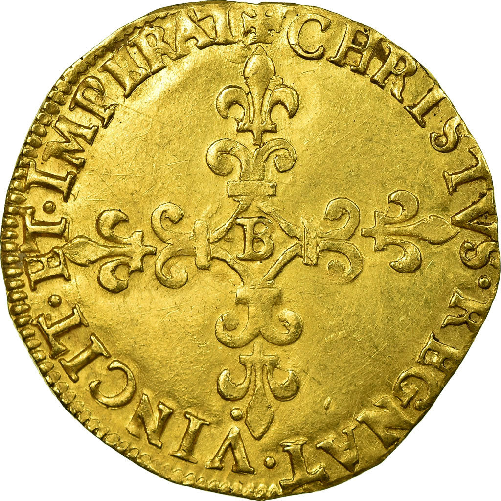 Coin, France, Ecu d'or, 1564, Rouen, AU(55-58), Gold, Sombart:4904