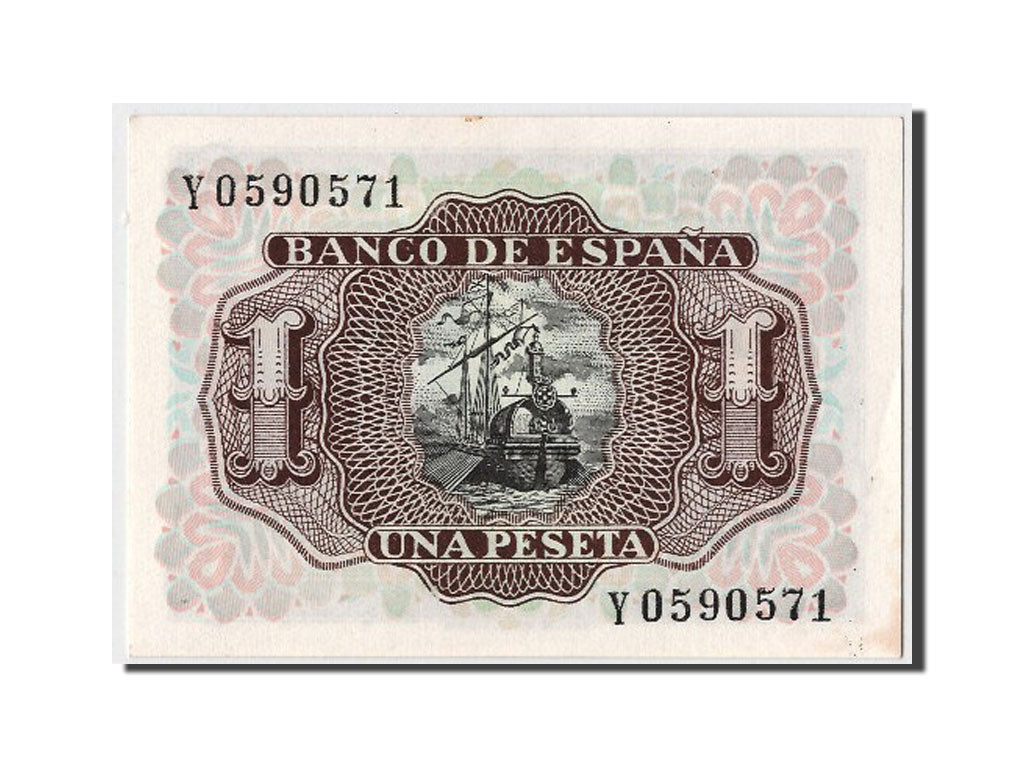 Banknote, Spain, 1 Peseta, 1953, 1953-07-22, UNC(63)