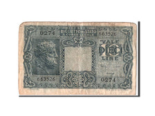 Banknote, Italy, 10 Lire, 1944, 1944-11-23, VF(20-25)