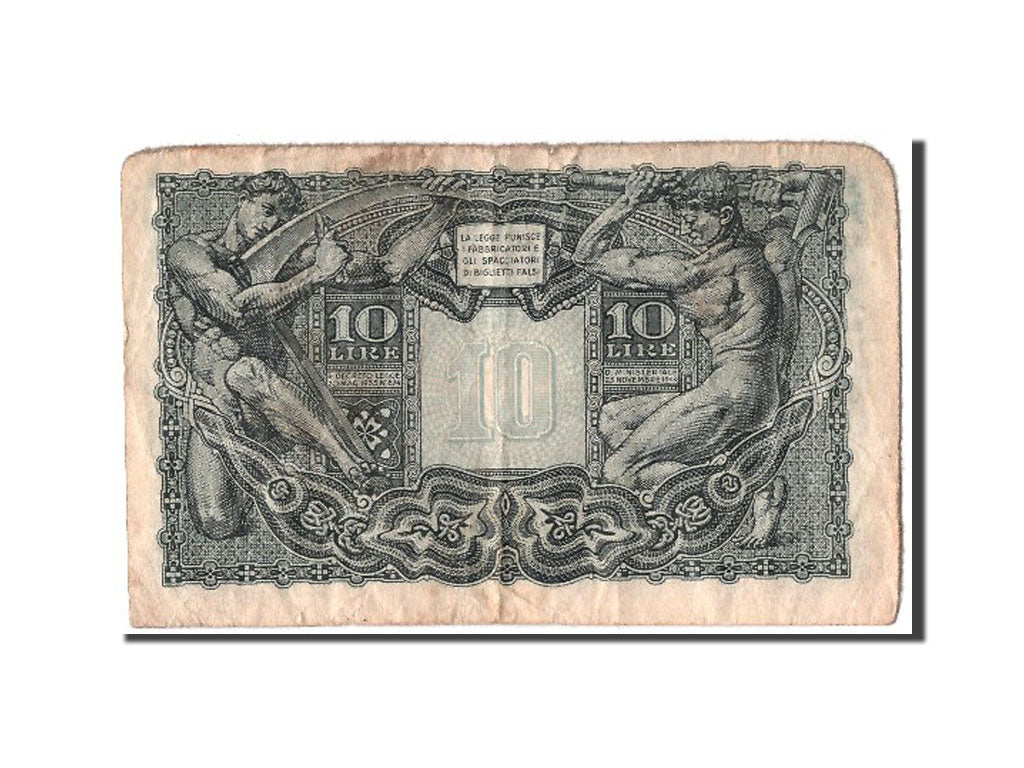 Banknote, Italy, 10 Lire, 1944, 1944-11-23, VF(20-25)
