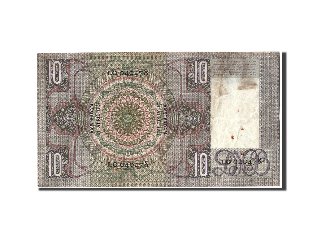 Banknote, Netherlands, 10 Gulden, 1937, 1937-04-21, EF(40-45)