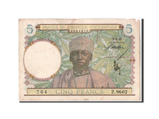 French West Africa, 5 Francs, 1942, KM #21, 1942-05-06, EF(40-45), Z.9602 764