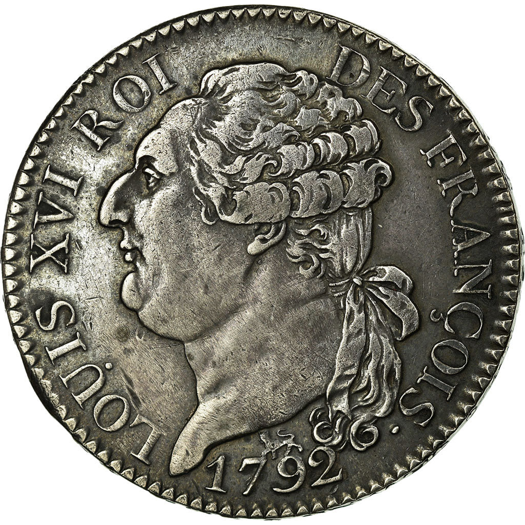 Coin, France, Louis XVI, ½ écu de 3 livres françois, 1792, Paris